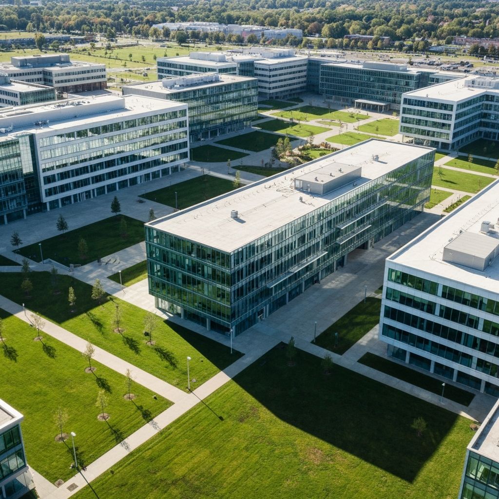 Cascade Tech University campus aerial view
